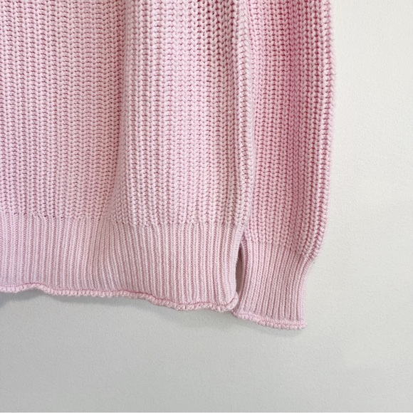 BOGO! J. Crew Cotton Rollneck Sweater Chunky Knit Ballet Pink Size Small - Picture 5 of 9